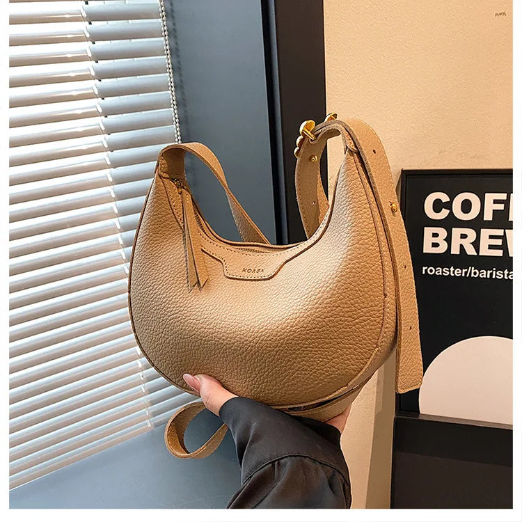 Women Underarm Bag Half Moon Saddle Shoulder Bags