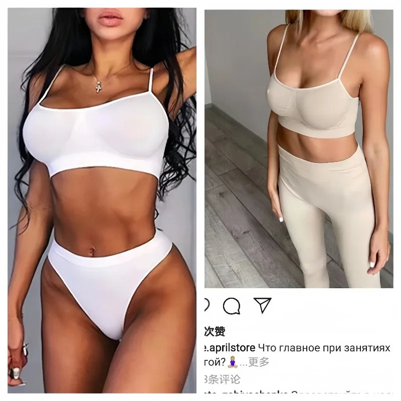 Women Tank Crop Top Seamless Underwear