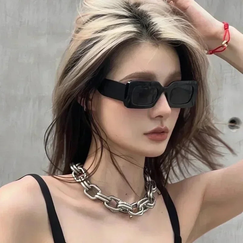 Women's Sunglasses Vintage Rectangle Frame  Glasses
