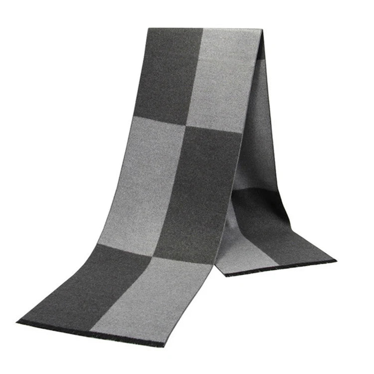 Cashmere Shawl Luxury Brand Scarf Soft Keep Warm Outdoor Grey Knit Neckerchief
