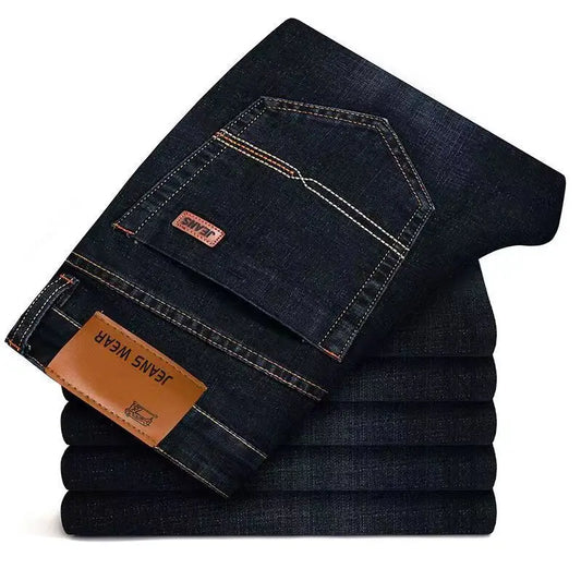 Men Fashion Straight Jeans Slim Fit Comfortable