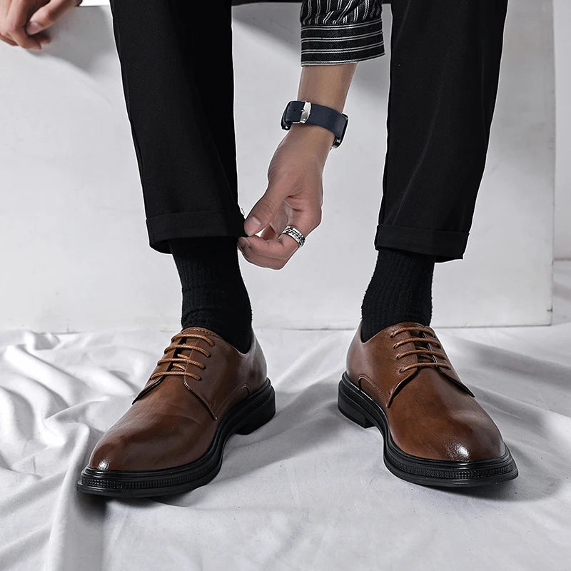 Classic Men's Dress Handmade Lace Up Shoes