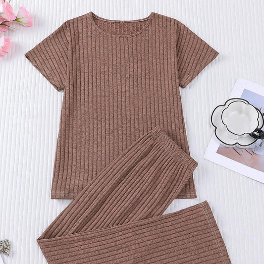 Women's Loungewear Set Waffle Knit 2 Piece Set Sweater