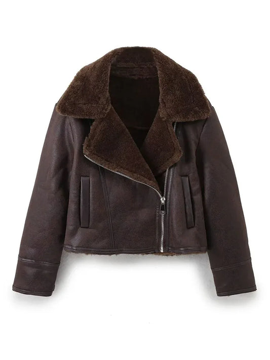 Warm Reversible Short Jacket Coat