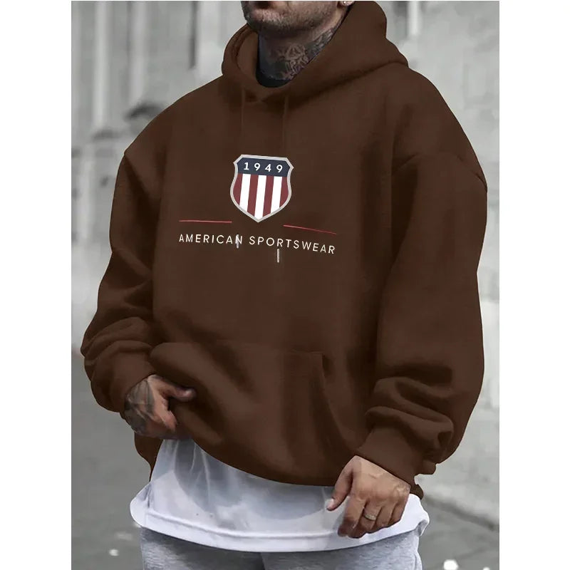 men's warm sweatshirt,urban fashion, casual, loose and fresh