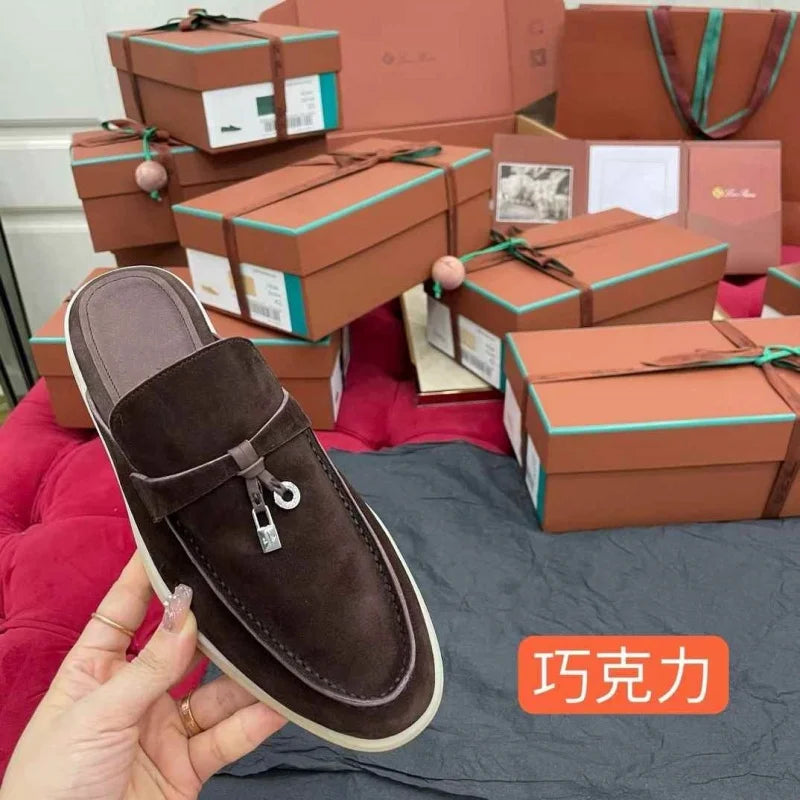 Women's loafers, backless slippers, spring moccasins