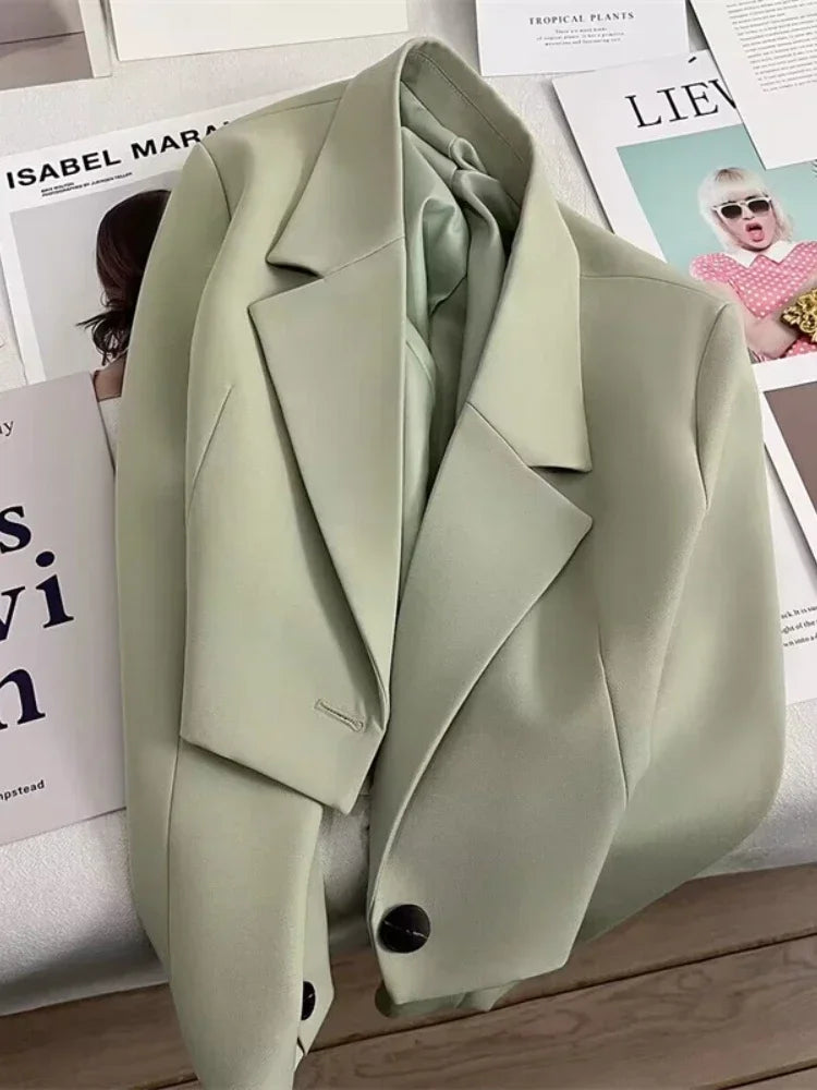 Women Blazer  Short Jacket Chic Elegant Outerwear