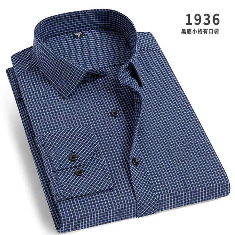 New Men's Striped long-sleeved Shirt