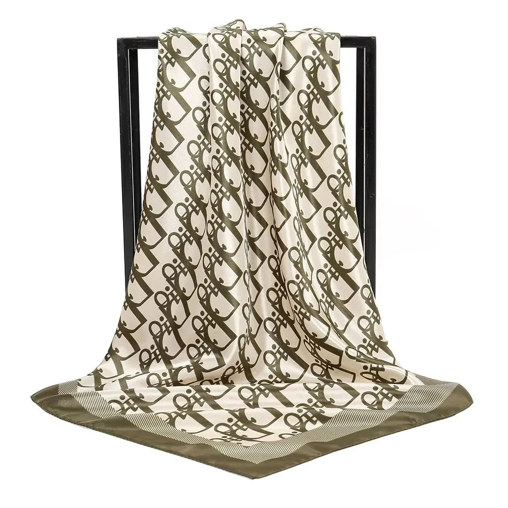 Ladies' Silk imitation Vintage scarf