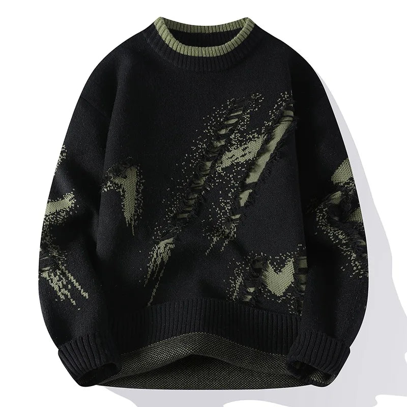 Casual Sweater for Men's Knitted Base Shirt