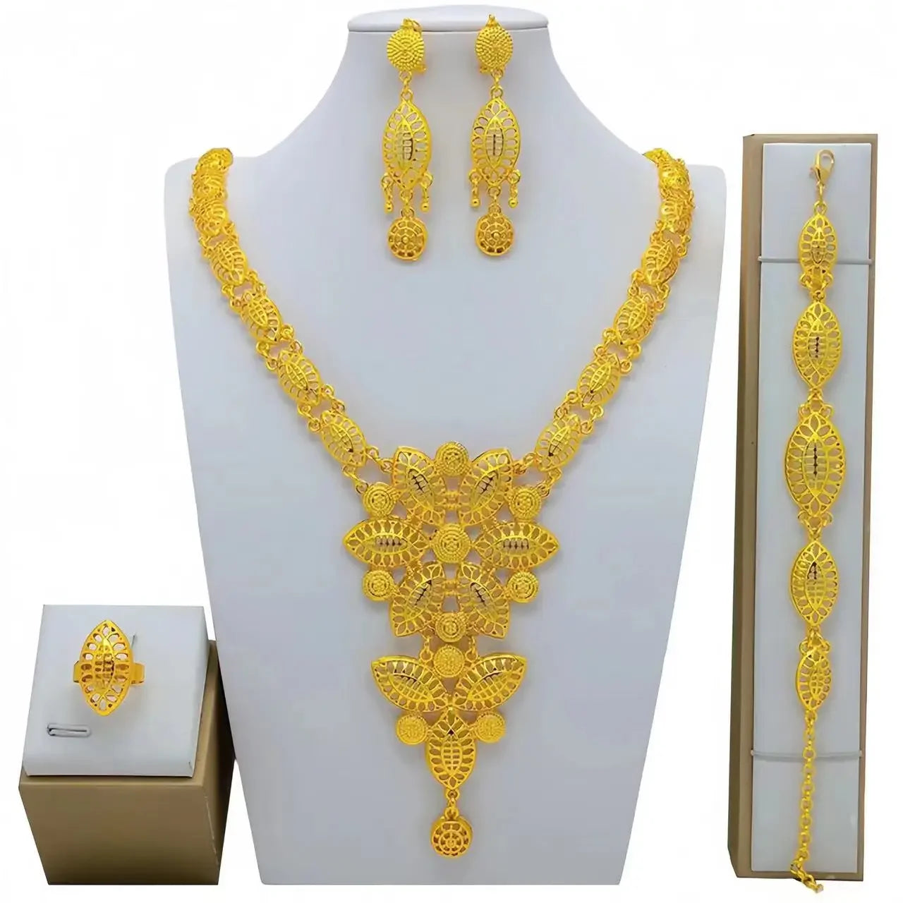 Flower Design Luxury Color Women's Jewelry Set