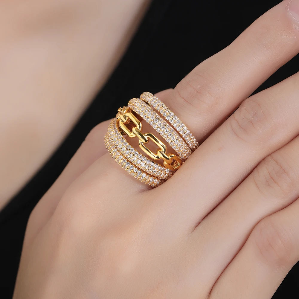 Fashion Vintage Multilayer Lady's Rings