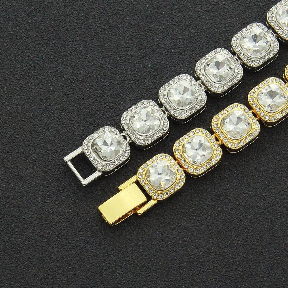 Ice Chain Necklace Bracelet For Men Women