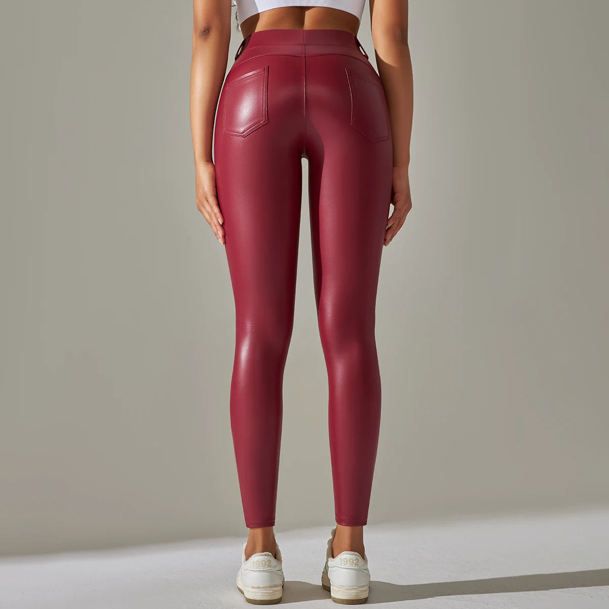 PU Leather Leggings Women Sexy Scrunch Butt Leggings