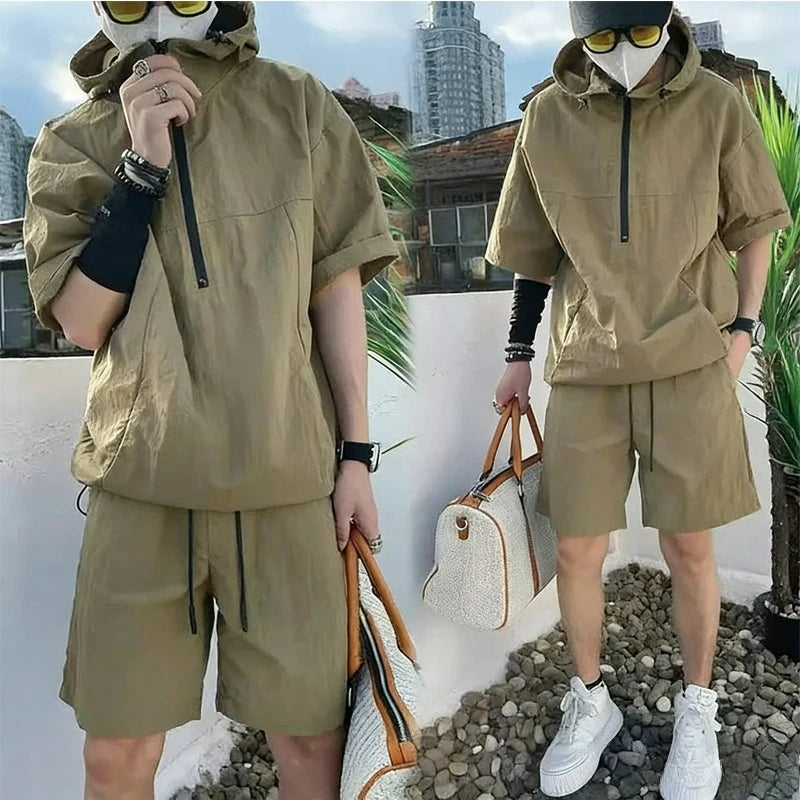 Matching Sets Summer  Sports Cargo Style Pulllover