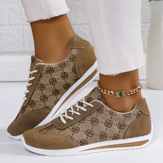 Women Sneakers  Casual Comfortable Lace Up Walking Shoes