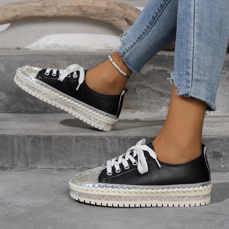 Women Sneakers  Round Toe  Ballet Flats Sneakers