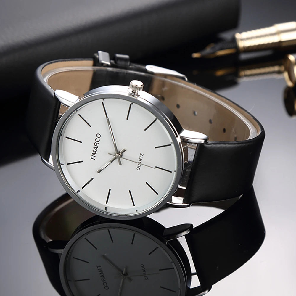 Women's Watches  Fashion Metal Round Dial Analog Quartz Watch for Men Women