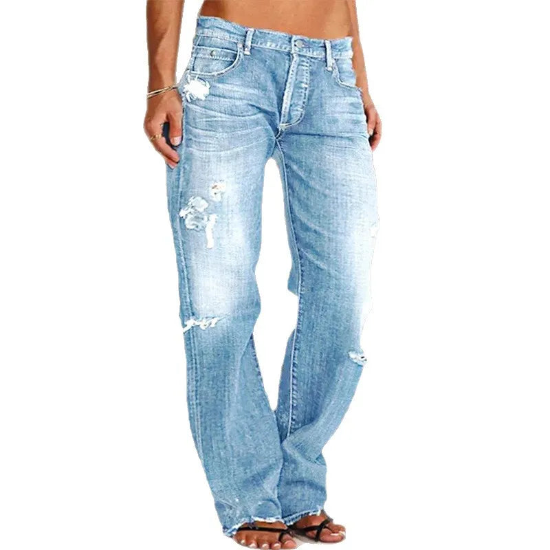 Women's Jeans Slim Fit Straight Leg  Jeans