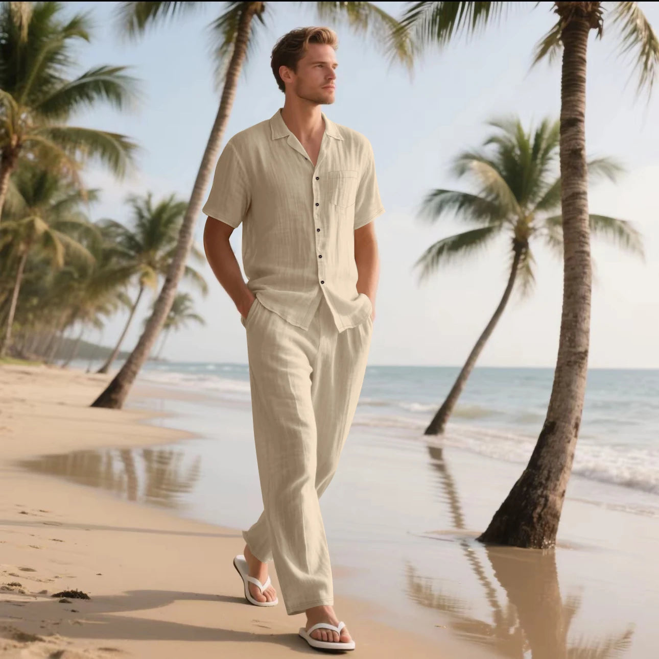 Summer Set Short Sleeve Long Pants