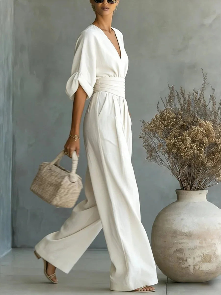 Women's Jumpsuit  High Waist V-neck Casual Jumpsuits