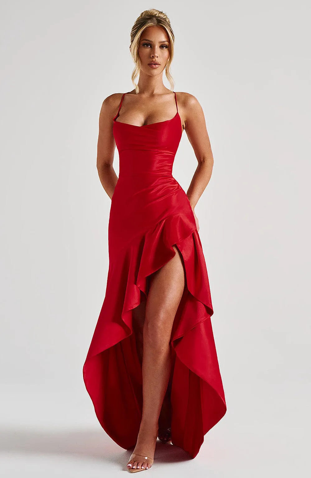 Woman Sexy Slim Backless Elegant Evening Dress