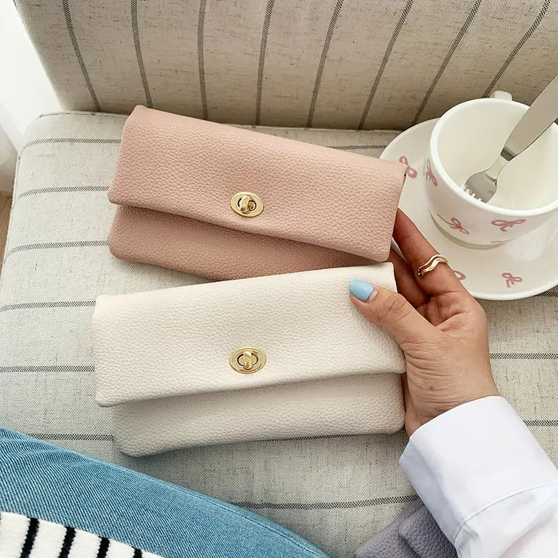 Women Wallets Long Hasp Pu Leather Purses