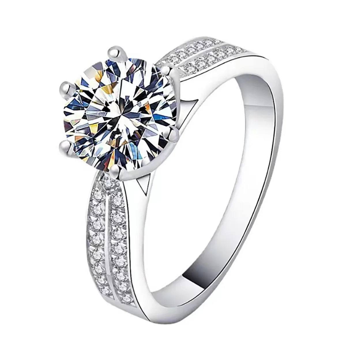 sterling silver 18K white gold ring