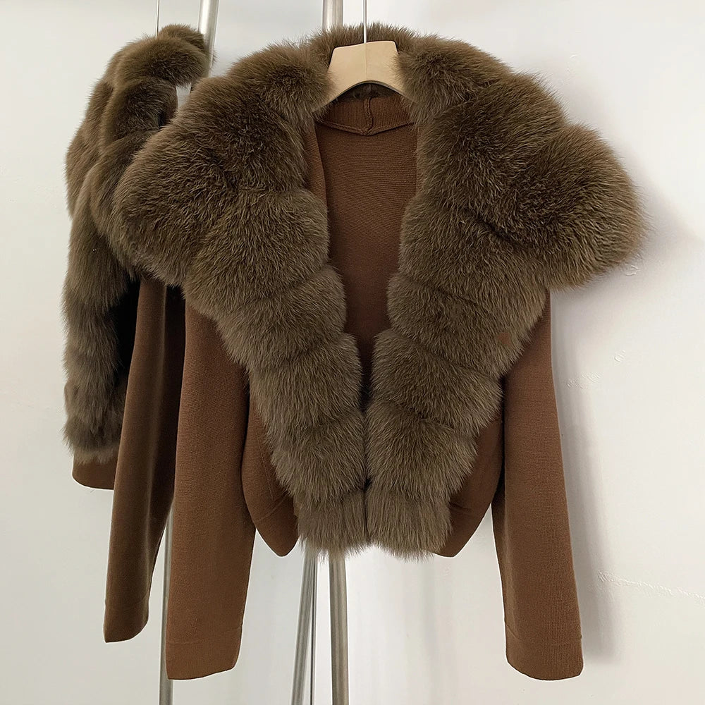 Women's Light sweater with Natural Fur