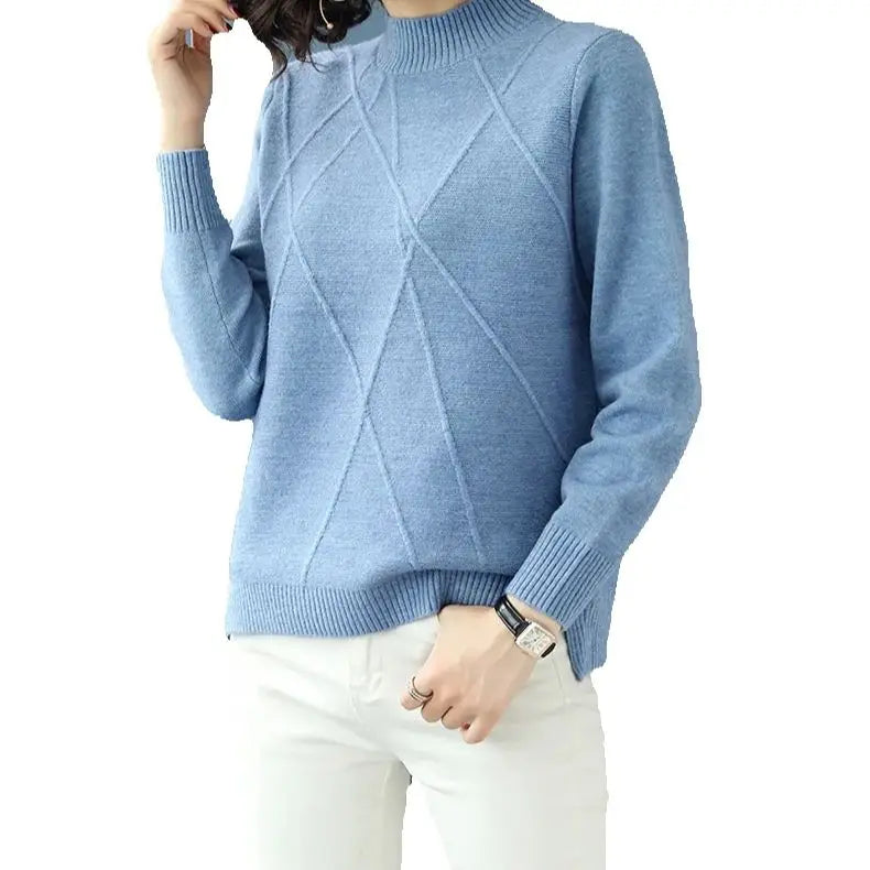 Half Turtleneck Knitwear Bottoming Crop