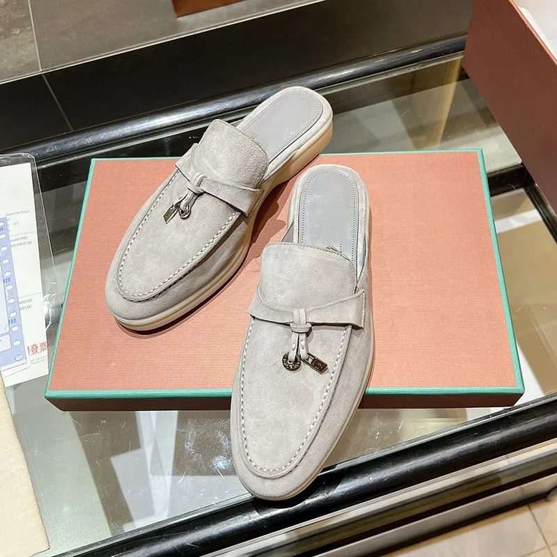 Women's loafers, backless slippers, spring moccasins