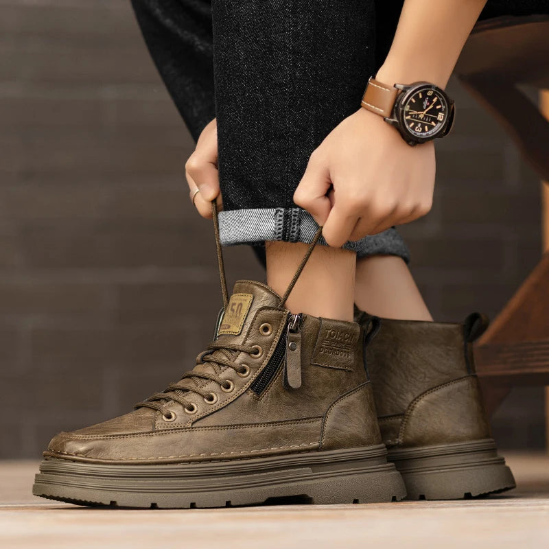 Men's high top boots  lightweight outdoor sports leisure workwear boots