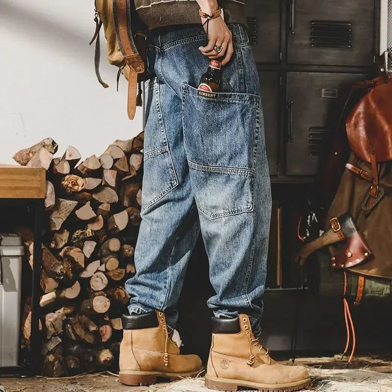 Men's Jeans Tapered Cowboy Pants