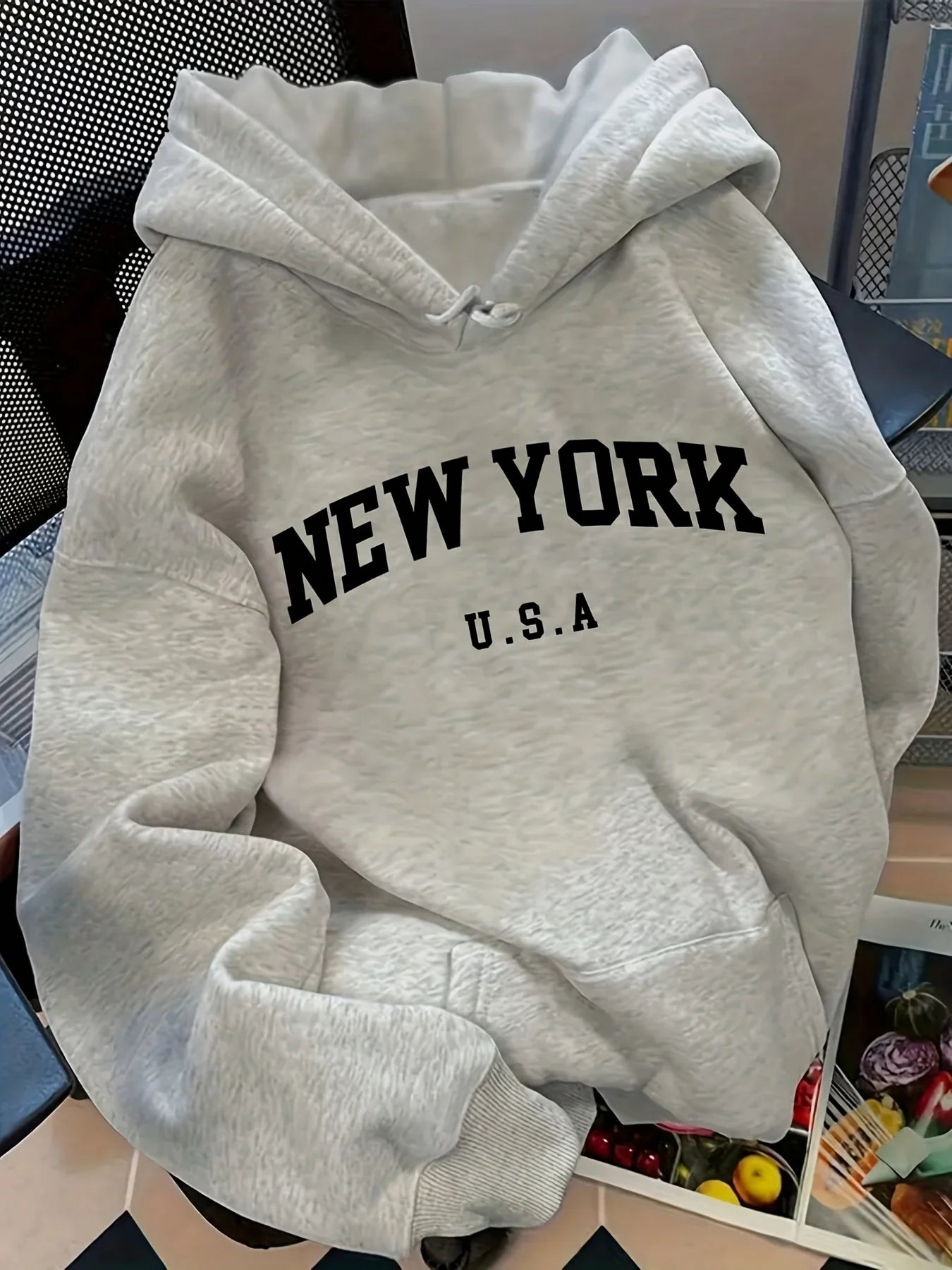 Women's Hoodie Relaxed Fit Women's Hoodie   Lettering Pullover Sweatshirt