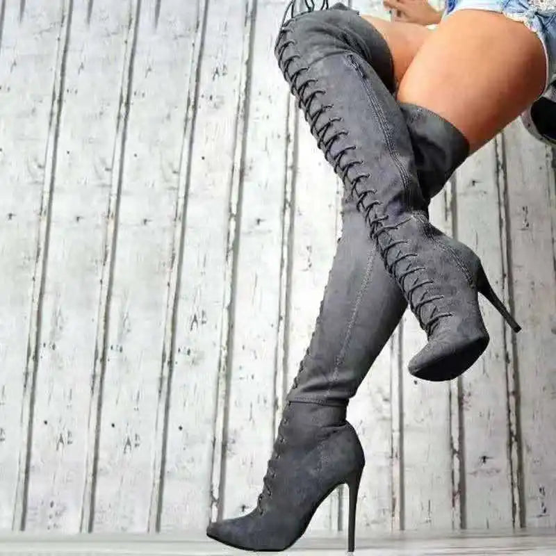 Women's Boots Pointed Toe Over The Knee Boots