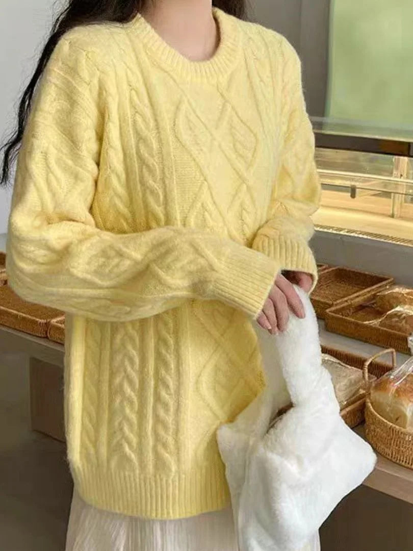 Women's Knitwear Autumn Winter Twist Sweater