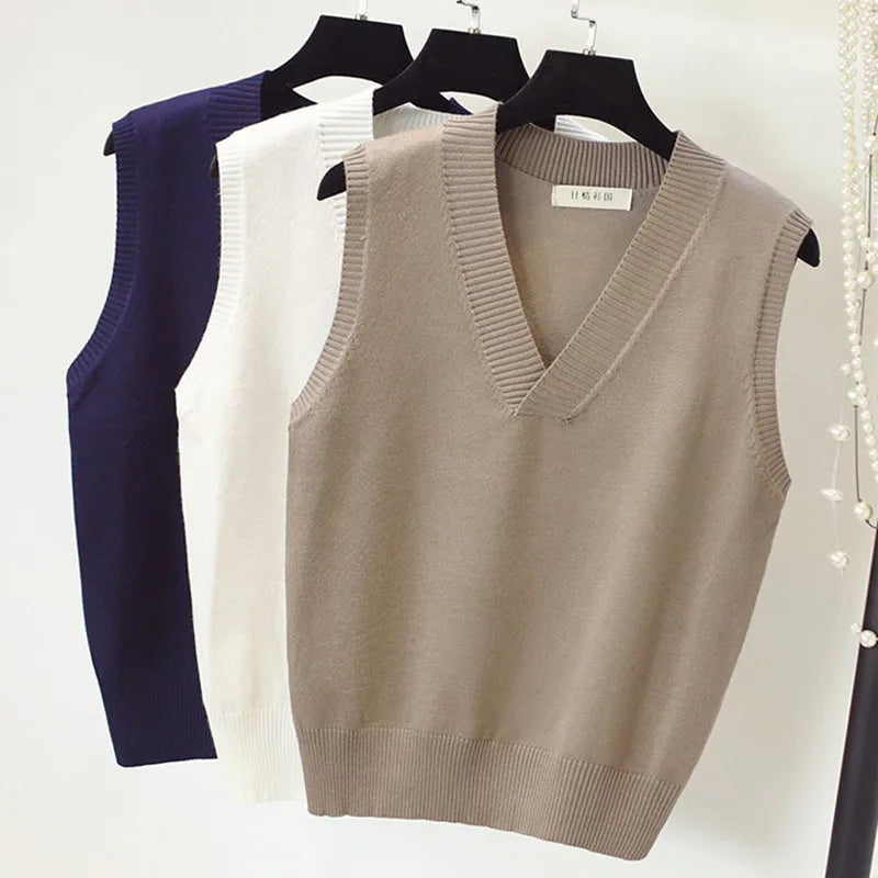 New sweater vest women sleeveless knitwear