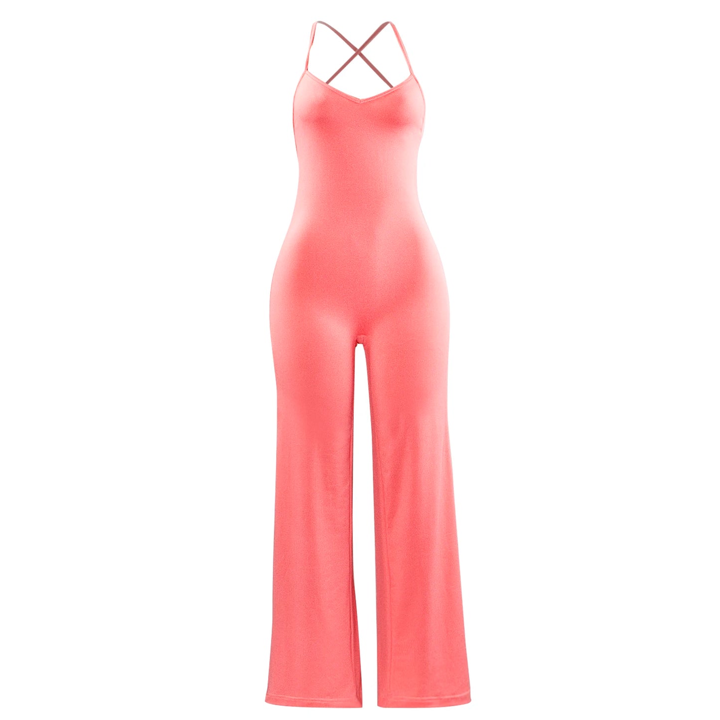 Women's Elegant  Halter Backless Sleeveless Jumpsuit