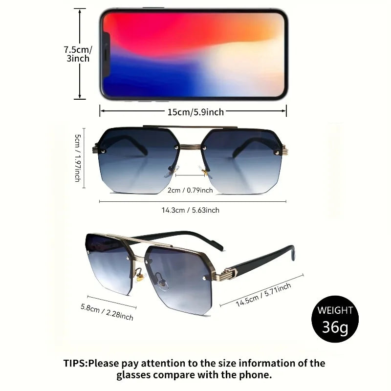 Classic Frameless Fashion Glasses for Men and Women