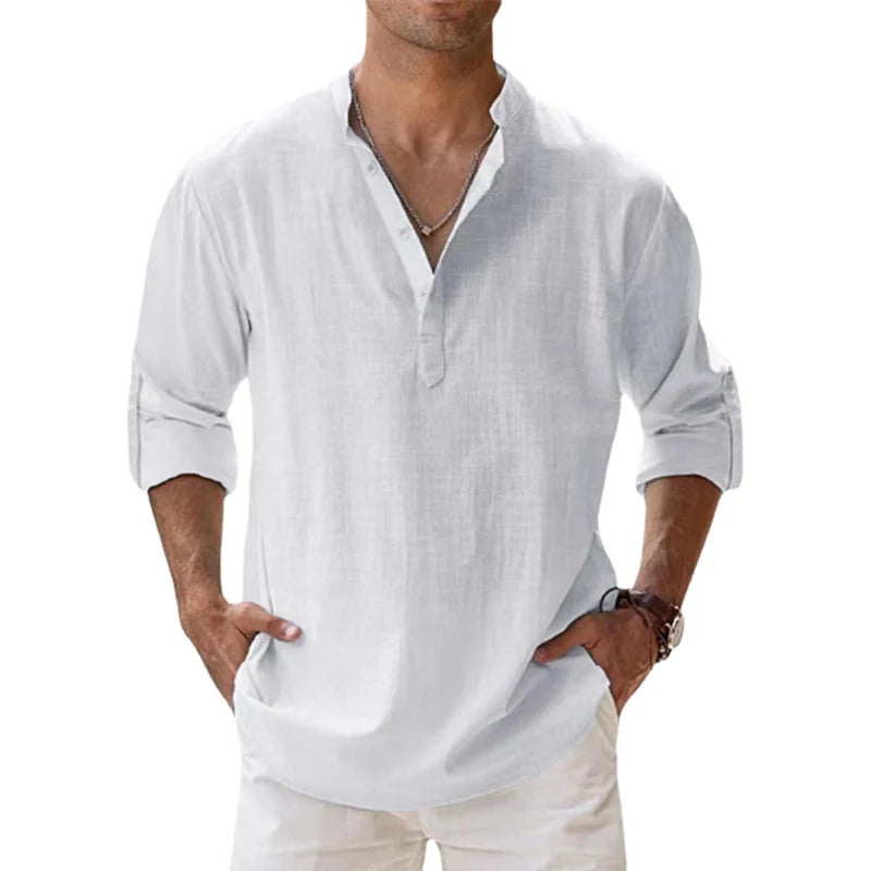 Cotton Linen Shirts for Men