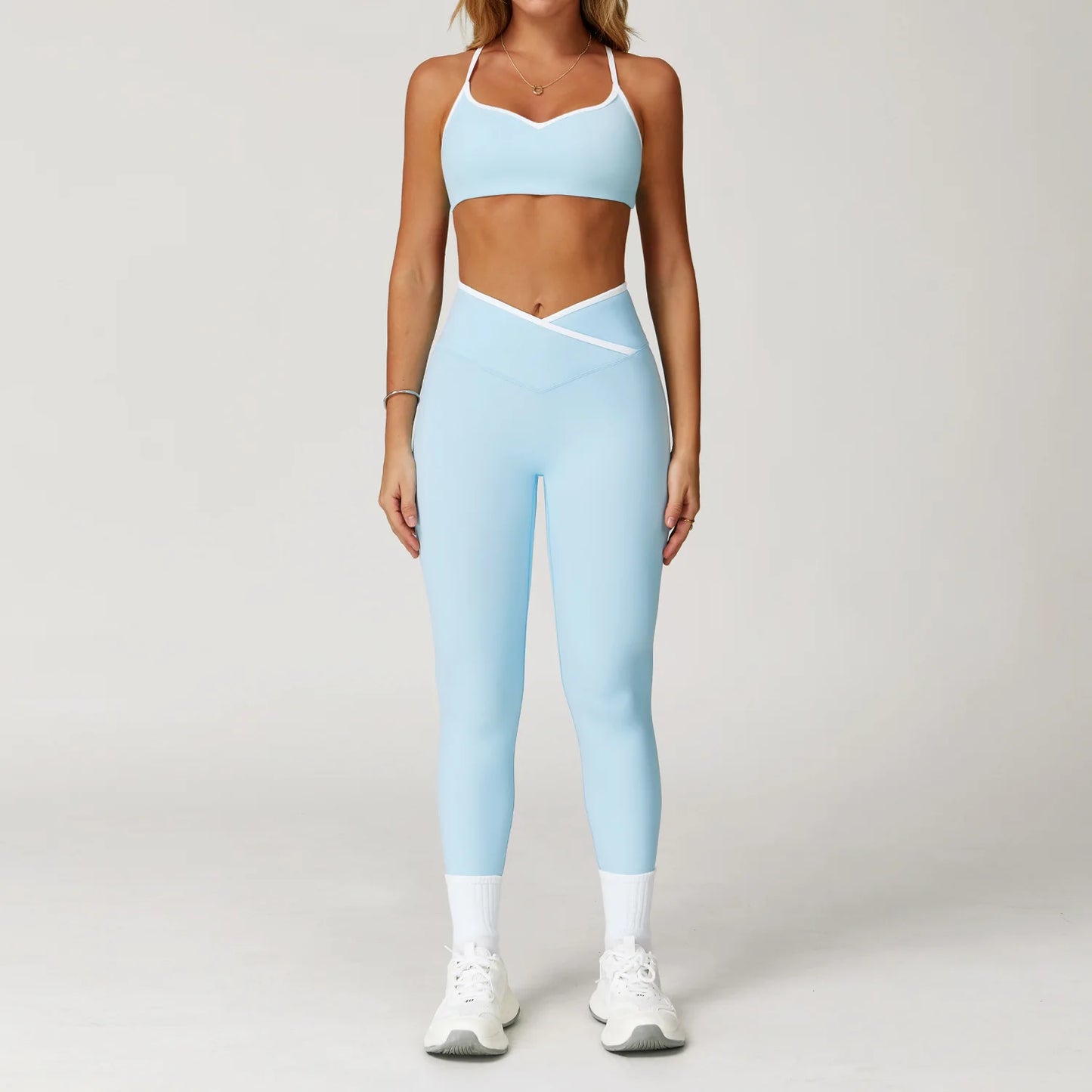 Women's Yoga Set 2 Pieces Workout Tracksuit Sportswear Gym Clothing