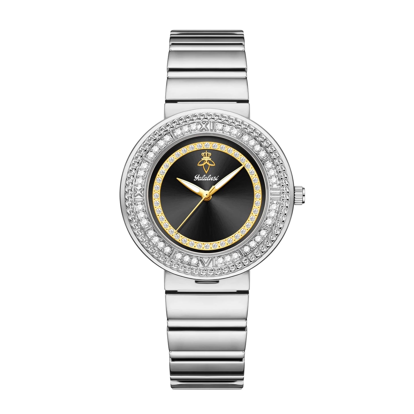 Luxury Diamond-Set Bracelet Watches Quartz Water-Resistant