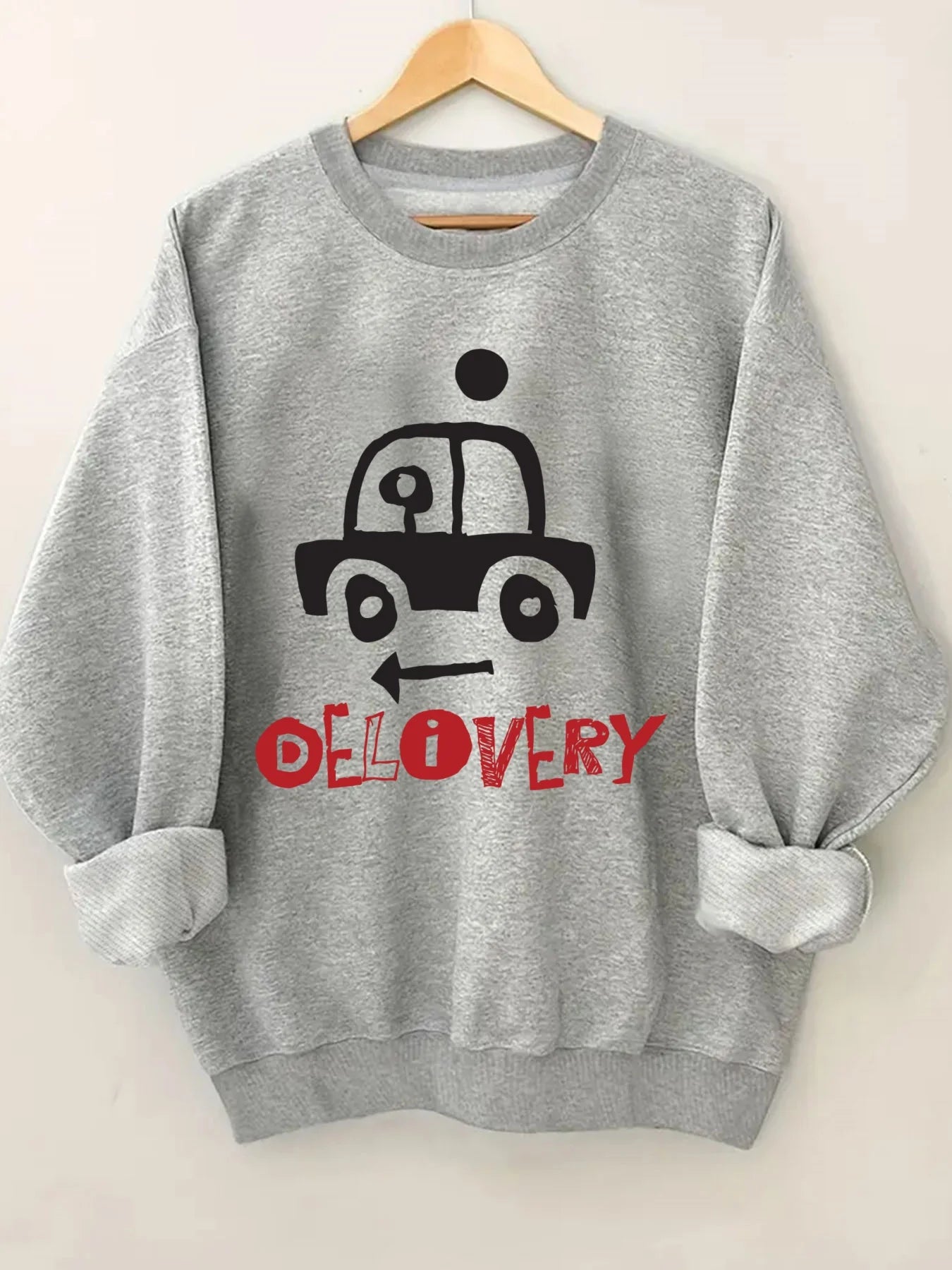 round Neck Sweatshirt for Women  Casual Streetwear