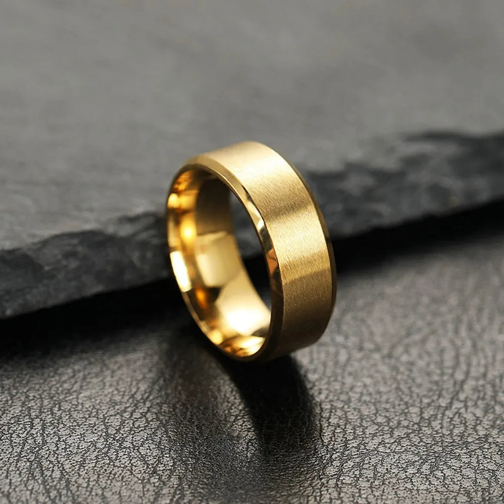 Fashion Charm Jewelry Ring for Men Women Stainless Steel Black Rings