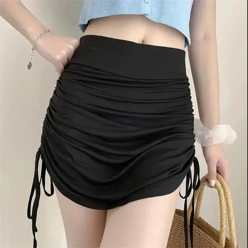 Latin Dance Skirt for Women High Waist Drawstring Dance Practice Skirt
