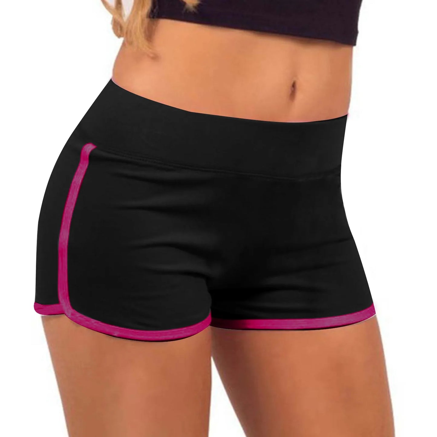 Women Mid Waist  Slim Fit High Stretchy Short