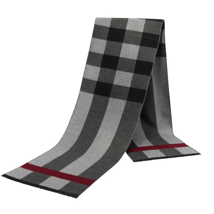 Cashmere Shawl Luxury Brand Scarf Soft Keep Warm Outdoor Grey Knit Neckerchief