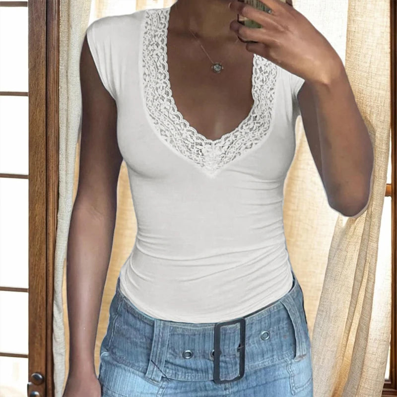 Women Tank Summer New Sexy Sleeveless Lace