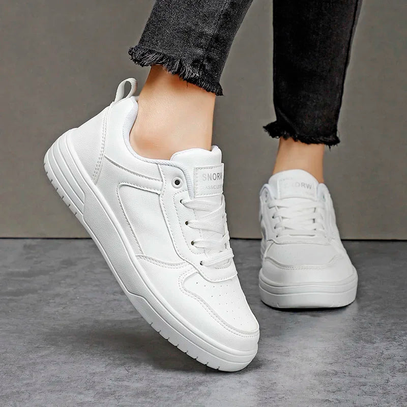 Comfortable White Shoes Ladies Luxury Black Flats Shoes