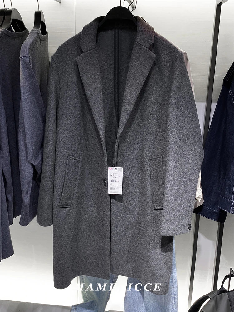 MAMELICCE Original design Mid-length woolen coat